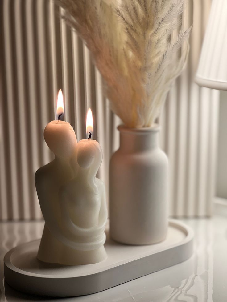 Sculptural candles for glow and display